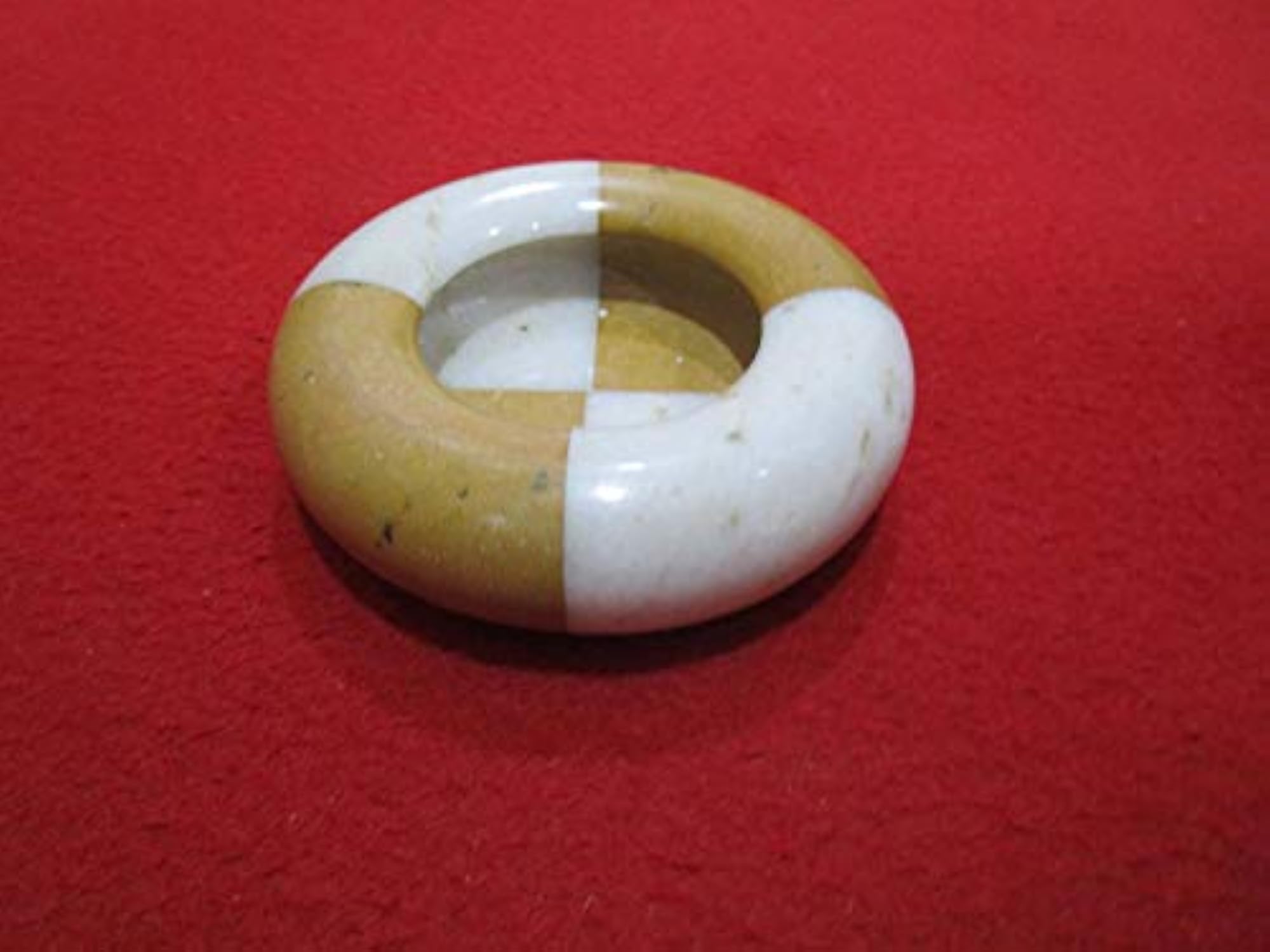 Makrana Marble Handicraft White Marble Cigarette Ashtray