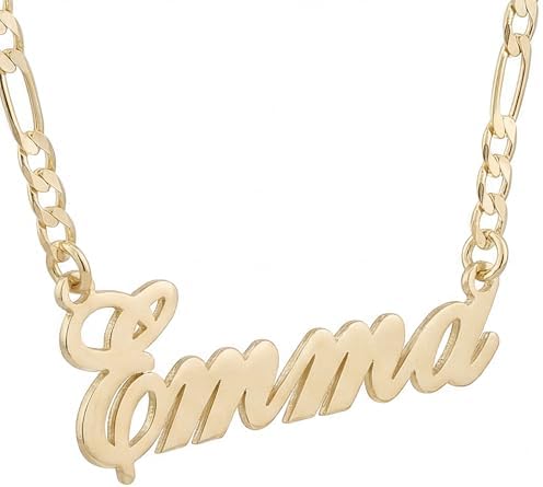 Beleco Custom Name Necklace 18k Gold/Rose Plated or Sterling Silv...