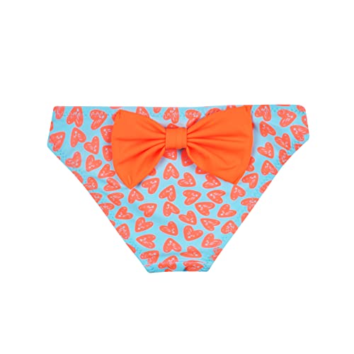 traje de baño para bebés niña con lazo grande en la parte posterior bañadores de tela ideal para clases de natación y vacaciones 0-36 meses (2383-Blue,24-36M)