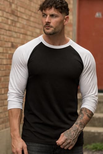 Image of Men's T-Shirt, 3 /4 Sleeve, Crew Neck, Casual Style