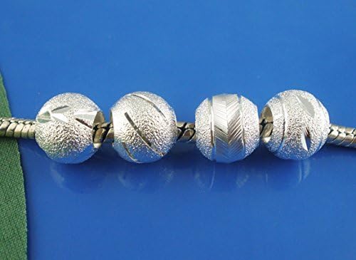 Miniatura 3 de Diez (10) Cuentas espaciadoras con brillo para pulseras de cadena tipo serpiente