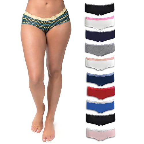 Image of Emprella Cotton Underwear for Women, Seamless Women's Underwear Pack, Cheeky Hipster Panties