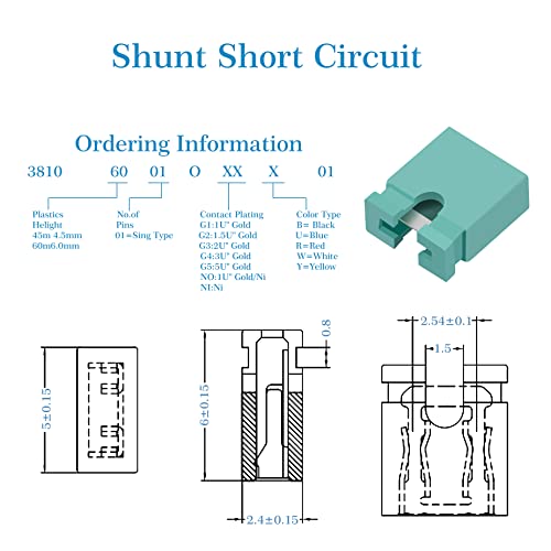 CQRobot 200 Pieces Green Standard Computer Jumper Caps Header Pin Shunt Short Circuit 2P Connector Open Top 2.54mm. for Arduino Raspberry Pi PCB PC DVD HDD Motherboard Shorting and Other Project - Image 2