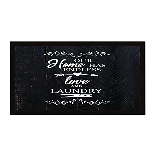 Plaque de buanderie rustique en bois cadre 30x55 cm pour decoration murale maison