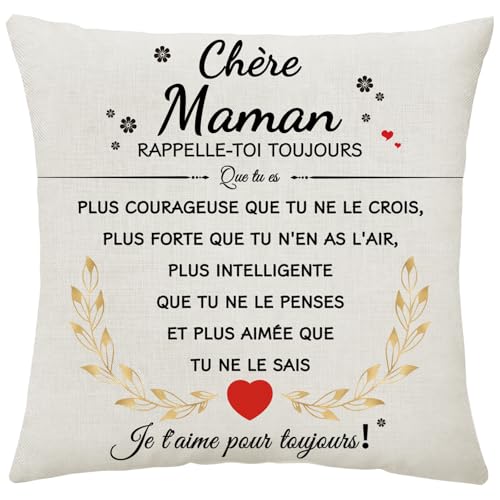 Niviy Cadeau Maman Original Housse de Coussin pour Maman Lin