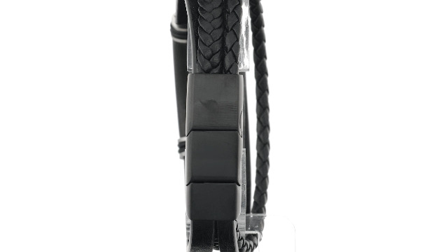 BRACCIALE UOMO SECTOR ENERGY IN ACCIAIO CON PIASTRA CENTRALE SAFT85 - Camporelli Gioielli