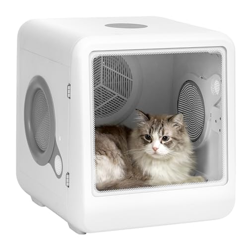 Placdill 70L Automatic Pet Dryer Box for Cats & Small Dogs (Up to 28 lbs) — 6-Sided Gentle Airflow