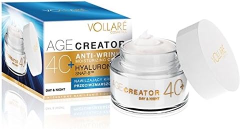 Anti-Wrinkle Moisturizing Day and Night Cream by Vollare - for 40+ Women - with Hyaluronic Acid, Snap-8, Fugocel-R - NON-GMO - 1.76 fl oz