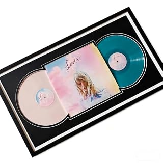 Double Vinyl Record Display Frame, Holds 2 LP Records & 1 Album Cover (12.5×12.5 Inch), Double Record Album Frame, Horizontal/Vertical Wall Mount for Music Collectors Home Decor - Les Beatles, Paul McCartney, John Lennon, RIngo Starr, George Harrison