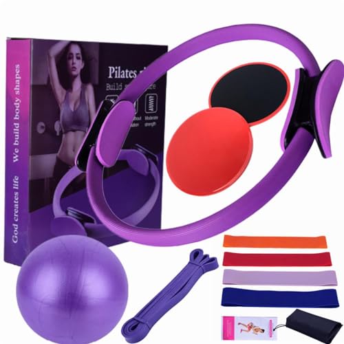 Pilates Equipment for Home Workouts Pilates Ring and Ball Set sistance Bands & Mo Perfect for Home Pilates Equipment