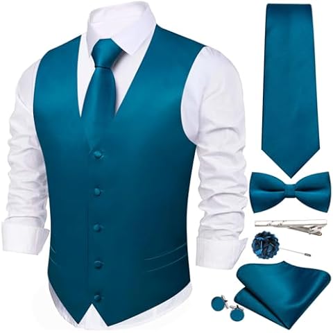WSHOWY Men's Classic V-Neck Waistcoat Set Cover