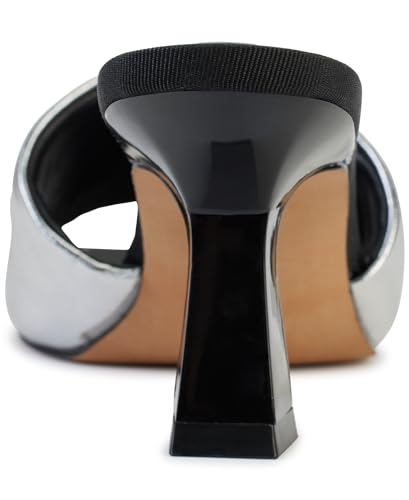Image of DKNY Women's Keke Square Toe Heeeld Sandal Mule With Logo | Party Sandals