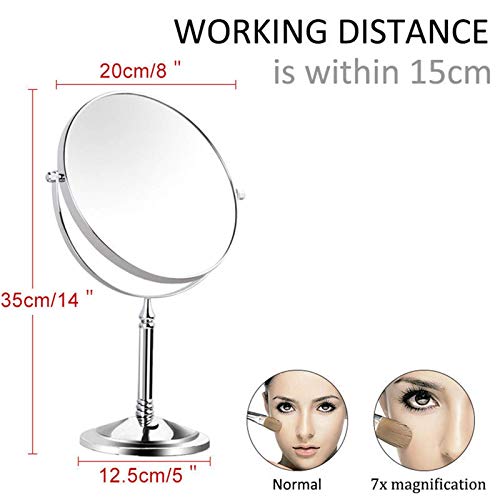 Miroir de rasage cosmétique de comptoir pivotant 360 en laiton