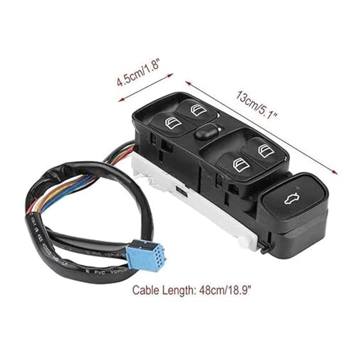 Botones de ventanas para coche Benz Clase C W203 C180 C200 y modelos de elevalunas compatible 2