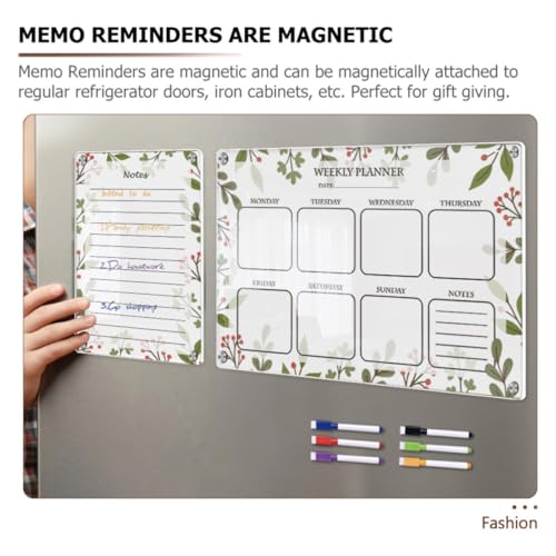 Tableau magnétique acrylique semainier effaçable pour cuisine