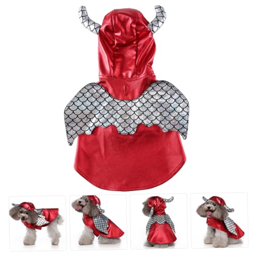 Disfraz para perro NUOBESTY tamaño M color rojo miniatura 5