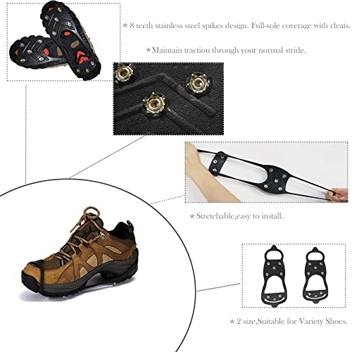 Crampons antidérapants pour la neige glace chaussures taille L