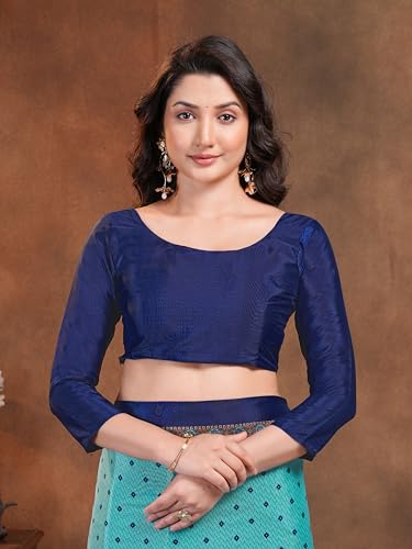 Image of Garden Vareli Floral Booti Print Crepe Saree With Unstitched Blouse Piece
