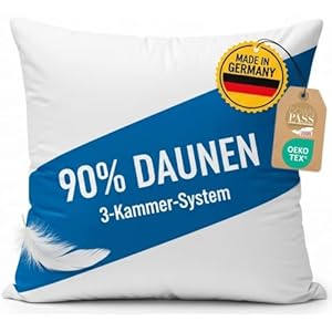Brönning 3-Kammer Daunenkissen 80x80 Made in Germany