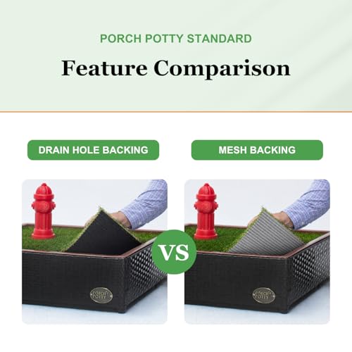 Image of Porch Potty Stabdard Artificial Grass Potty Pads for Dogs, 4x2 Ft | Reusable Artificial Grass with Mesh Backing, Washable Design, Quick Absorb and Instant Drainage best for Dog Potty Training