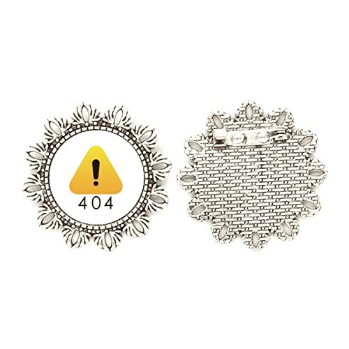 Broche de flor plateado Programmer 502 en tamaño medium para vestidos