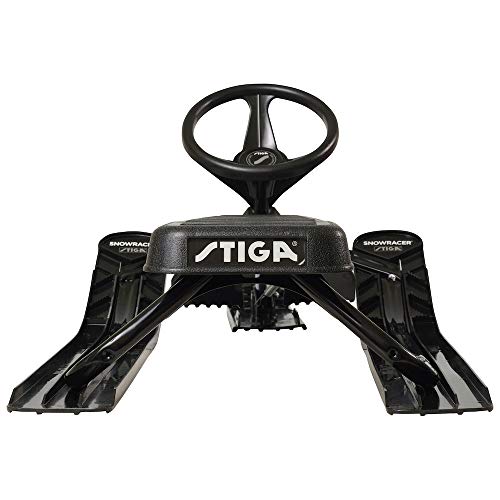 STIGA Schlitten Snowracer Rennrodel Classic Schwarz Lenkschlitten - 4