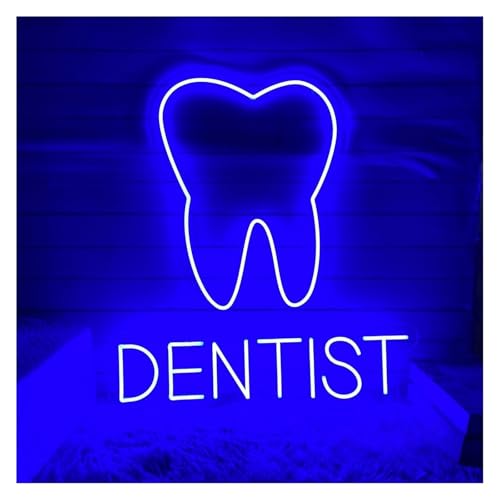 Enseigne au néon dentiste pour une salle d'attente moderne et apaisante