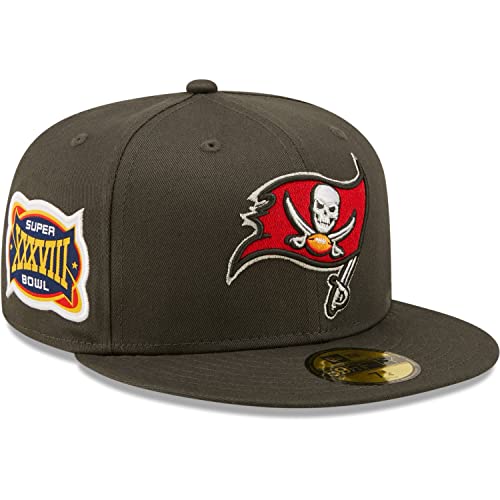 Casquette New Era 59Fifty Buccaneers Femme Homme Visière Plate Baseball Éte