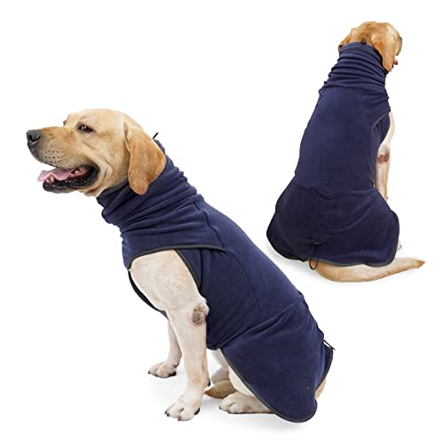 LIANZIMAU Hundepullover Grosse Hunde Fleece Hundemantel Fleecejacke Wintermantel Hunde Pullover für kleine mittelgroße große Hund Warm Hundejacke Wolters Hundemantel