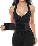 Camellias Women's Waist Trainer Belt - Waist Training Corset Waist Cincher Cinching Slimming Body Shaper- for an Hourglass Weight Loss Workout Gym Fitness Trimmer Slimmer Shaper, SZ8002-Black-M