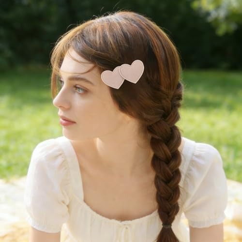 Set de 6 pinzas de cabello corazón rosa claro miniatura 7