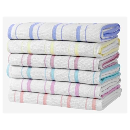 21+ Enchanting Cottagecore Kitchen Ideas to Transform Your Space 5 Zeppoli Classic Kitchen Towels - 6 Pack 100% Natural Cotton Towel Set, Reusable Wash Cloths, Absorbent Dish Towels, Machine Washable Hand Towels, Kitchen Essentials, 20” x 28” - Pastel VAR