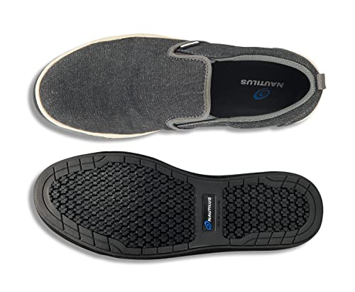 Image of Nautilus Safety Footwear Westside Women's Casual Work Shoe by FSI: Oil and Slip Resistant, Steel Safety Toe, Premium Textle Upper, N1435-Charcoal Black