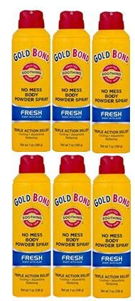 Pack Of 6 Gold Bond No Mess 7o We Offer At Cheap Prices Fresh Scent Body Spray Powder