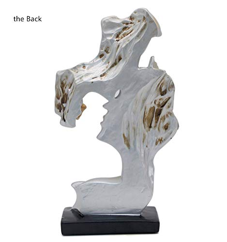 Newqz The Kissing Lover Statues Suitable Wedding Gift, For Desk Cabinet Home Decoration, H10.2 Inch (Champagne) #TOP3