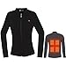 Ogrzewana bielizna termiczna, ogrzewanie ogrzewanie USB Elektryczne inteligentne stała temperatura ogrzewanie koszula dla zimowych mężczyzn kobiet,Black,XXL