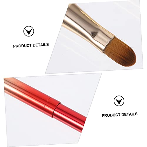 Fomiyes 4 Pcs Portable Double Ended Lip Brush Multi-Function Eyebrow Brush Double Ended Makeup Brush Makeup Lip Gloss Retractable Shadow Brush Lipstick Wand Lipstick Applicator Plastic Set #TOP3