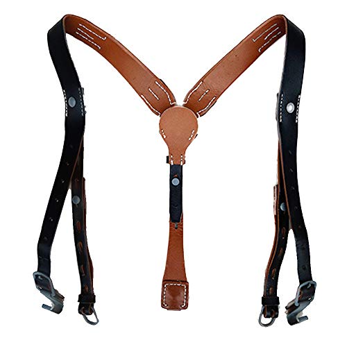 YBRR Y-shaped WW2 German Replica Genuine Leather Strap Military Outdoor Straps