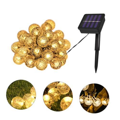 Luces de cadena solar LED burbuja para exterior 5m miniatura 6
