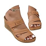 Sandals for Women 2025 Dressy, Platform Sandals Women Fashion Wedges Mid Heels Open Toe Espadrilles Slip on Shoes Dressy Summer