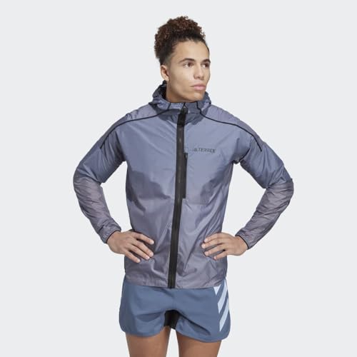 adidas Terrex Agravic Windweave Trail Running Windbreaker Wonder Steel MD2