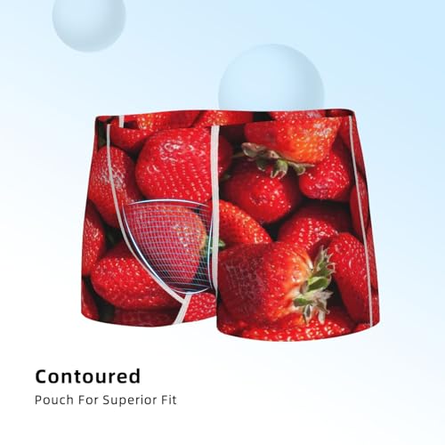 Boys' Cotton Boxer Brief Soft Underwear-Strawberry Red4