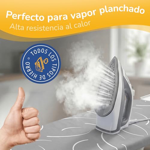 Miniatura 9 de Yellocean Turbo Funda Para Tabla De Planchar Apta 120x40, 120x45 Y Hasta 125x45 Cm Reflectante Al Calor Fácil Montaje Con Elástico Doble Acolchado Talla M