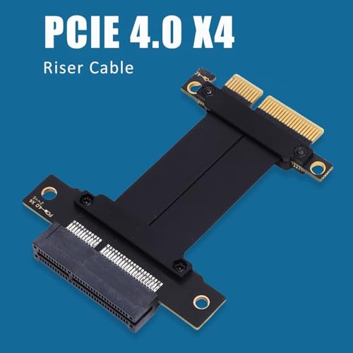 Fabater Cable de Adaptador PCIe 4.0 X4 para la Extensión de la Tarjeta Gráfica, Velocidad de Transferencia de 8 GB/s, para Tarjeta Compacta ATX/ITX/, Negro (10) - imagen 5