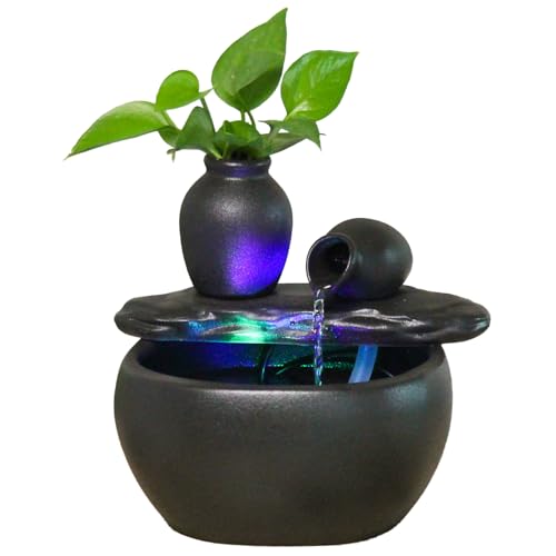 Surprizon TABLETOP FOUNTAIN Waterfall Fountain, Indoor Water Fountains cover