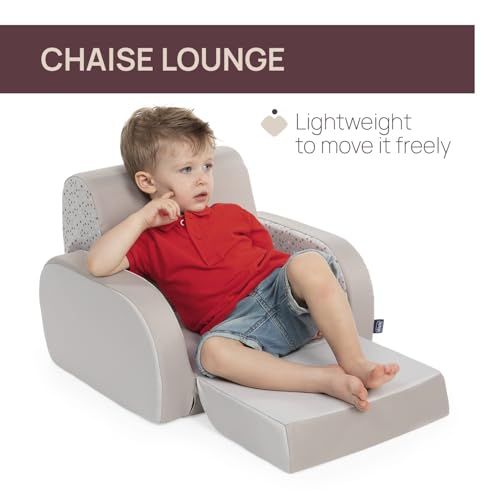 Miniatura 5 de Chicco Twist Sillón para niños Convertible en Chaise Longue y sofá, Silla para niños con 3 configuraciones, cómoda y Ligera, se transforma con un Solo Gesto - para niños de más de 12 Meses, Gris