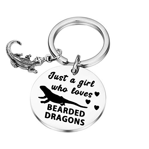 PLITI Lizard Gifts Lizard Lover Jewelry Bearded Dragon Charm Just a Girl Who Loves Bearded Dragon