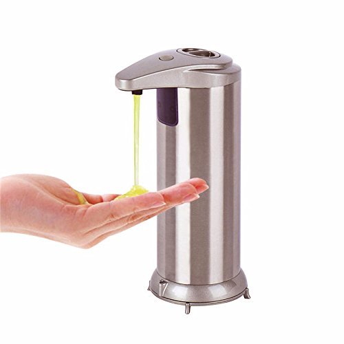 Automatic Soap Dispenser Hand Touchless Stainless Steel Soap Dispenser-Perfect for Bathroom and Kitchen Fingerprint Resistant - Brushed Nickel