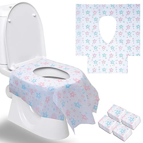 Einweg-Toilettensitzbezug Rutschfeste Wasserdicht WC-Sitz Toilettenpapier Pad für Erwachsener Kinder Schwangere Frau Reisen Krankenhaus 20 Stücke