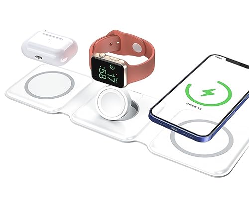 VOLT 3 in 1 Magnetic Foldable Wireless Charger, Wireless Charging...